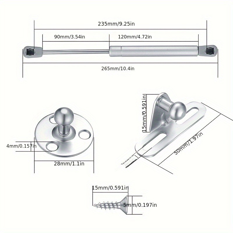 2 pezzi di molle a gas per amm - Cabinet Hinge Overlay recensione e prezzo